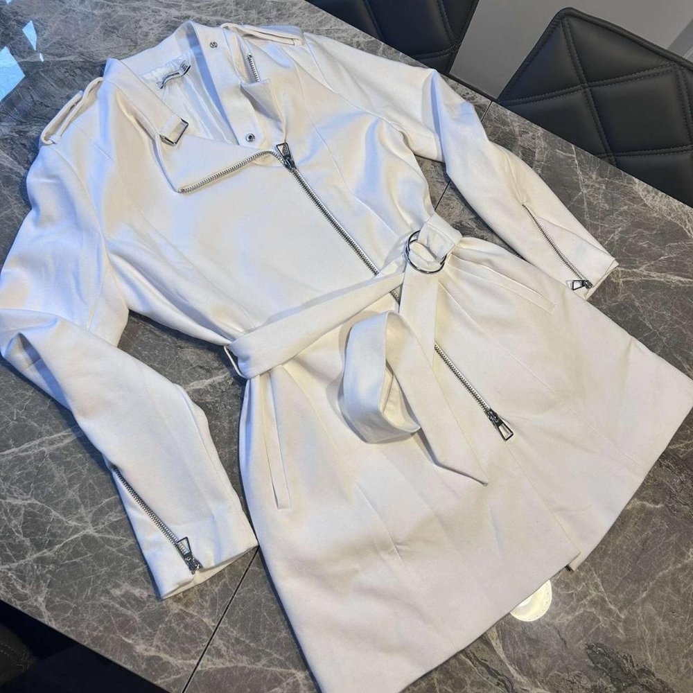 Stradivarius Womens White Coat